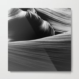 Antelope Canyon Shades Of Light - Black and White Metal Print | Homedecor, Blackandwhite, Fineart, Rock, Shadows, Rusticprints, Light, Framedprint, Acrylicprints, Antelopecanyon 