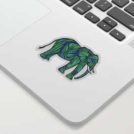 Blue Elephant Sticker