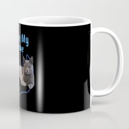 I Love My Rescue Russian Blue Cool Adopted Cat Mug