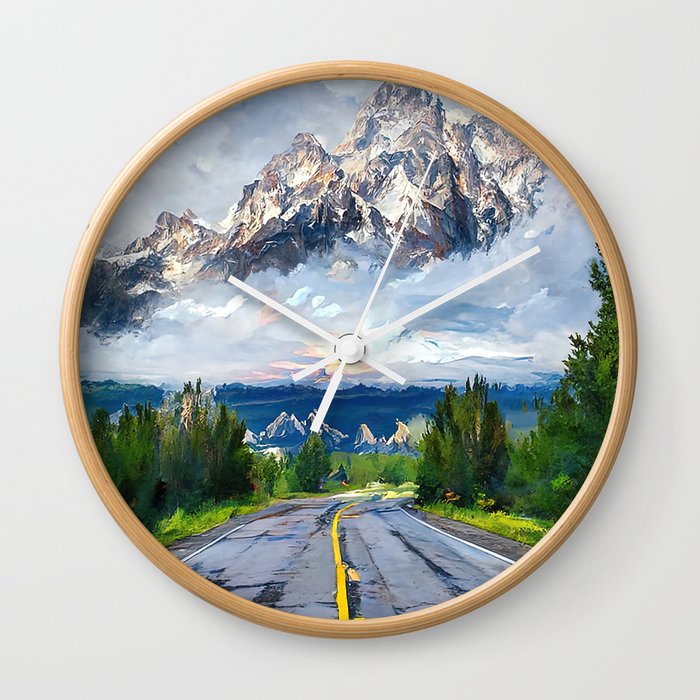The Grand Teton National Park  Wall Clock