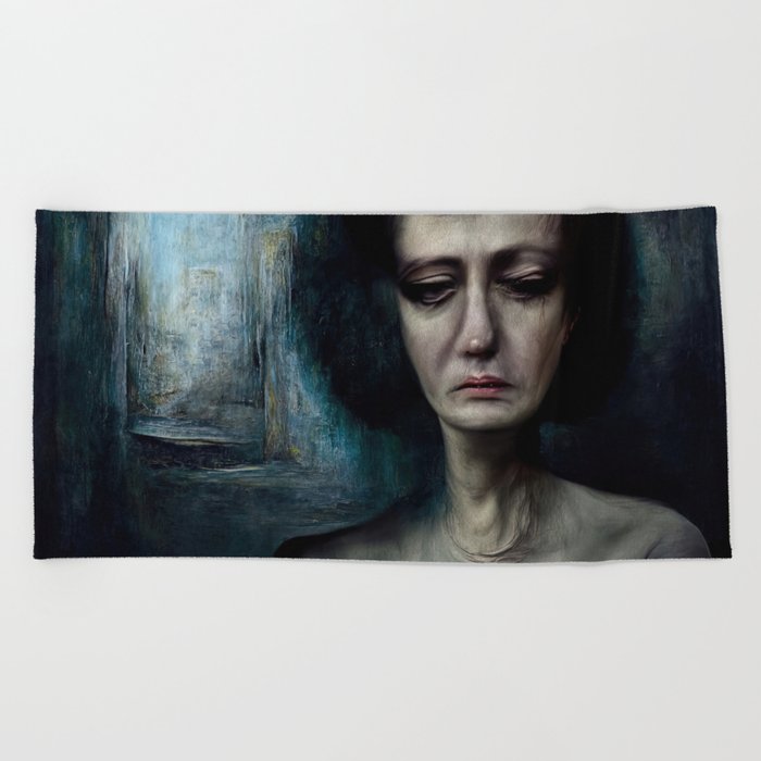 Alone Beach Towel