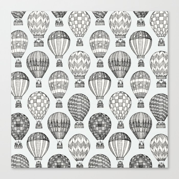 hot air balloons I black Canvas Print