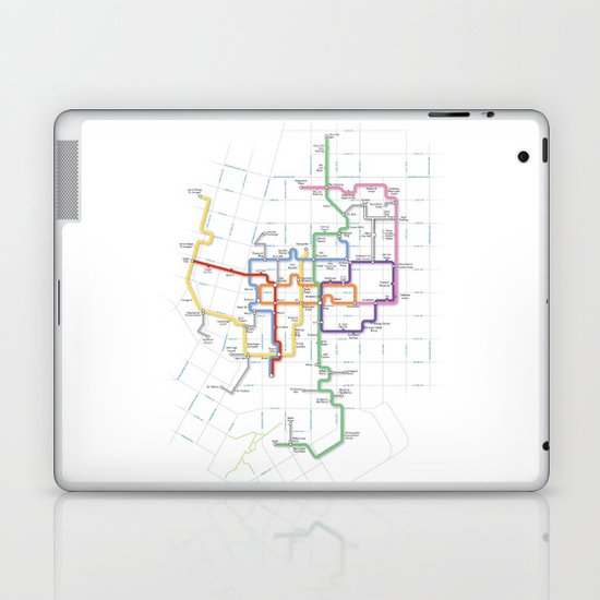 Minneapolis Skyway Map Laptop & iPad Skin