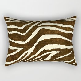 ZEBRA IN WINTER BROWN AND WHITE Rectangular Pillow