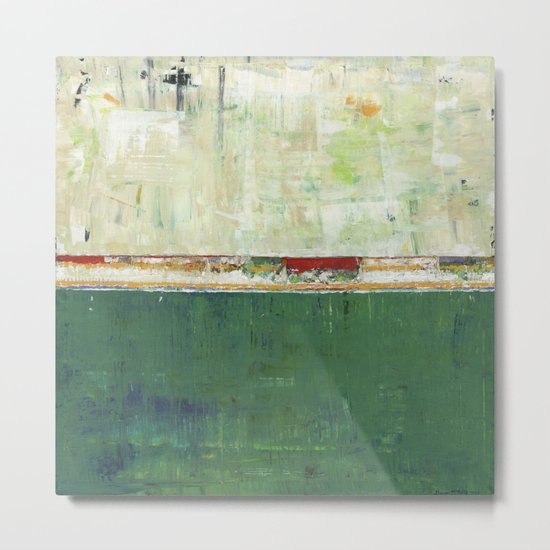 Limerick Irish Ireland Abstract Green Modern Art Landscape Metal Print