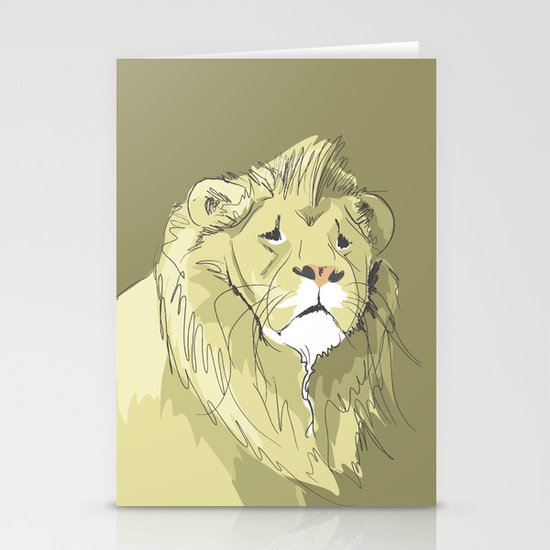 The Sad Lion Stationery Cards