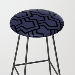 Black and Navy Tessellation Line Pattern 5 Pairs DE 2022 Trending Color Singing the Blues DET576 Bar Stool