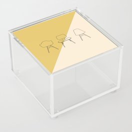 Eames Chairs // Mid Century Modern Minimalist Illustration Acrylic Box