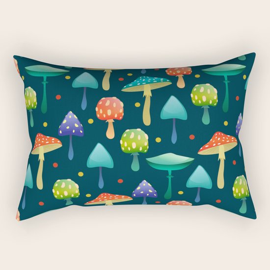Mushrooms Rectangular Pillow