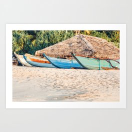 Colourful Fishing Boats Sri Lanka  Art Print