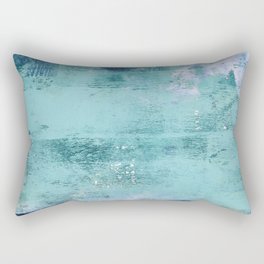 012.3: a bright contemporary abstract piece in teal and lavender by Alyssa Hamilton Art  Rectangular Pillow