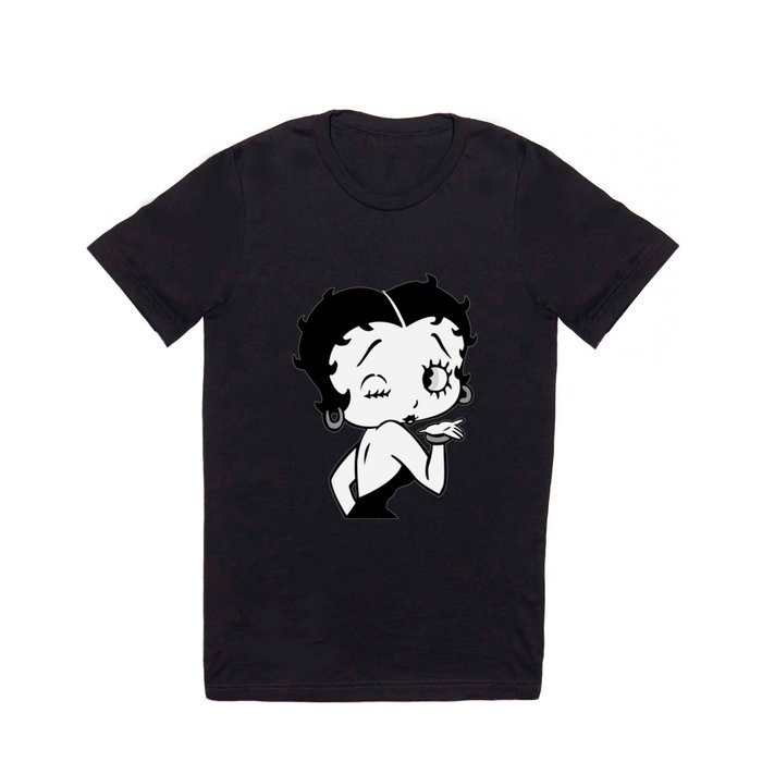 Betty Boop Tease Kiss (Black & White) T Shirt