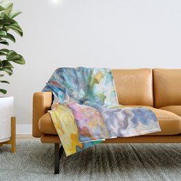 Beautiful Paint Zigzag Abstract #12 Throw Blanket