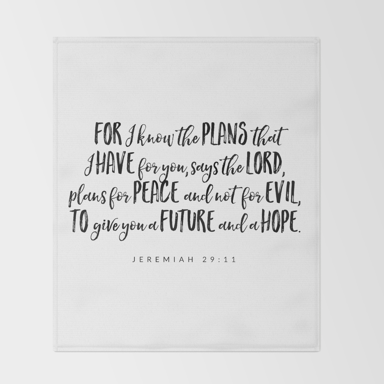 Jeremiah 29 11 Bible Verse Throw Blanket By Byalliza Society6