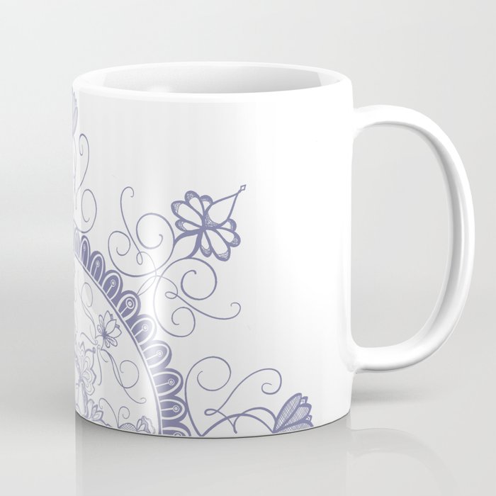 Flowered and Flourished Lilac Mandala Coffee Mug