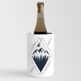 Modern Geometric Nature Forest Outdoor Hipster Wine Chiller