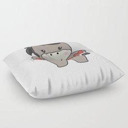 Donkey For Valentines Day Cute Animals With Floor Pillow