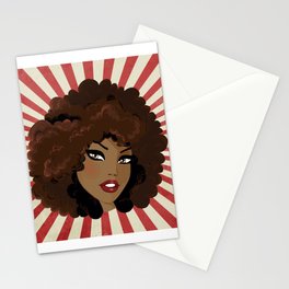 Afro Girl Glow Stationery Cards