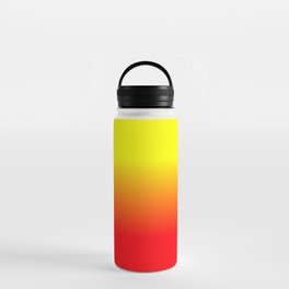 Neon Red and Neon Yellow Ombré  Shade Color Fade Water Bottle