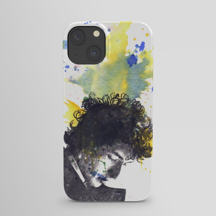 Portrait of Bob Dylan in Color Splash iPhone Case