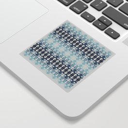 Small diamond ombre pattern - blue Sticker