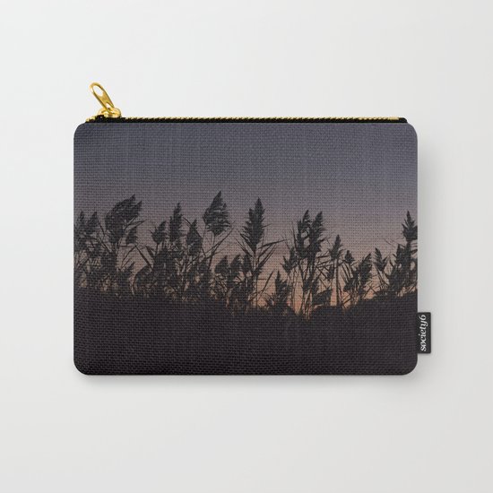 Phragmites silhouette at sunset Carry-All Pouch