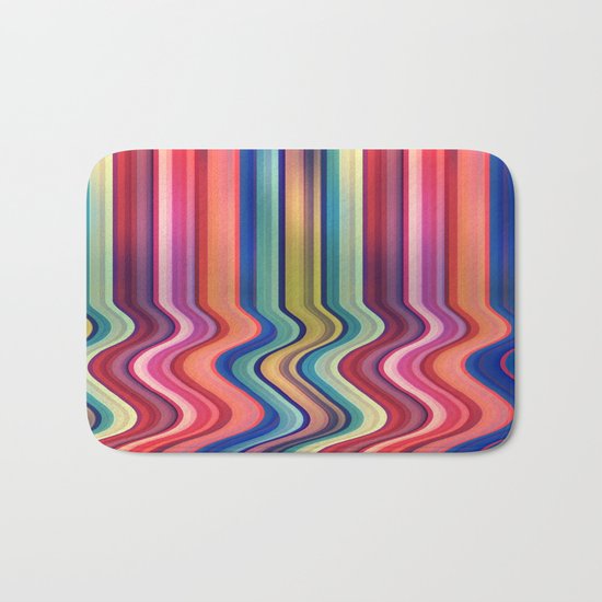 Destroyed Lines Bath Mat