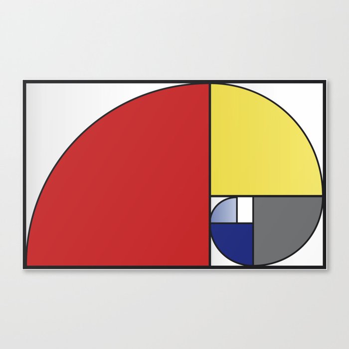 Mondrian vs Fibonacci Canvas Print