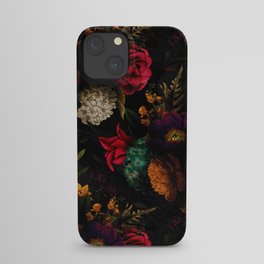 Midnight Hours Dark Vintage Flowers Garden iPhone Case