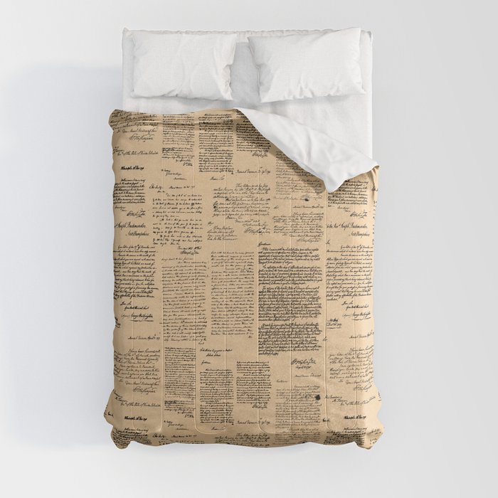 George Washington's Letters // Dark Paper Comforter