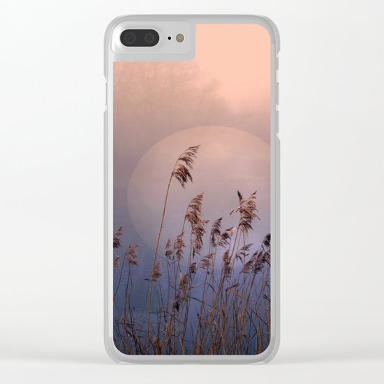 Lake with heart Clear iPhone Case