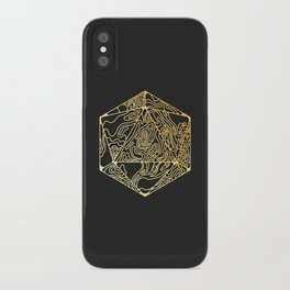 Gold Icosahedron iPhone Case