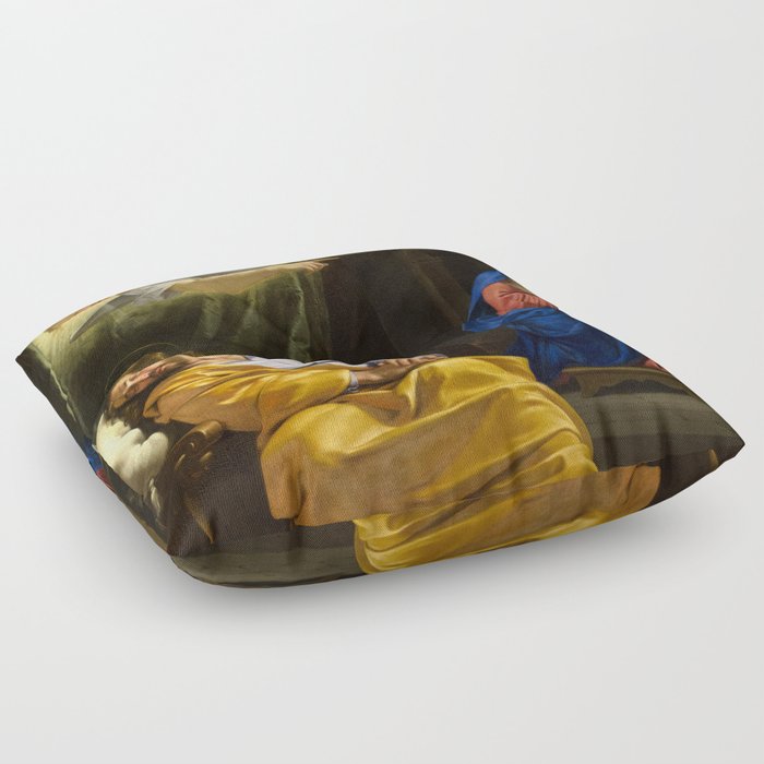 The Dream of Saint Joseph by Philippe de Champaigne Floor Pillow