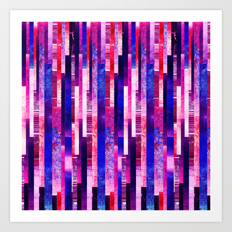 Abstract Purple Vertical Lines Background Art Print By Lorasi