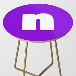 n (White & Violet Letter) Side Table