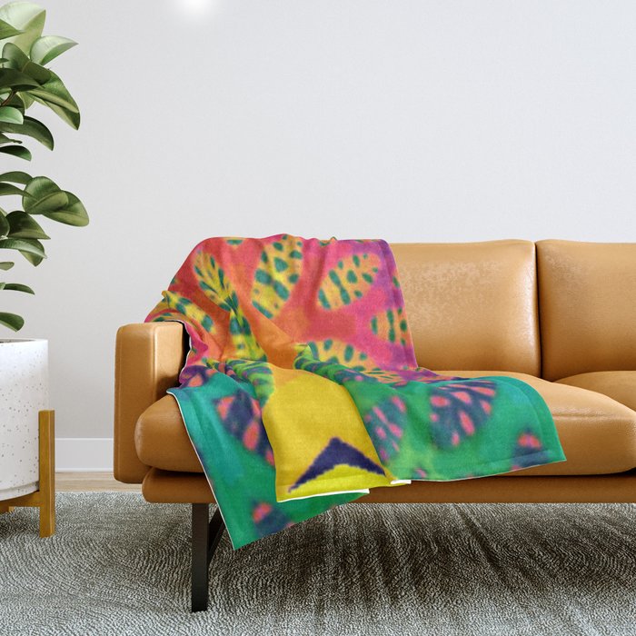 A Tree Dreaming In Color Throw Blanket