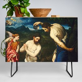 The Baptism of Christ by Paris Bordone Credenza
