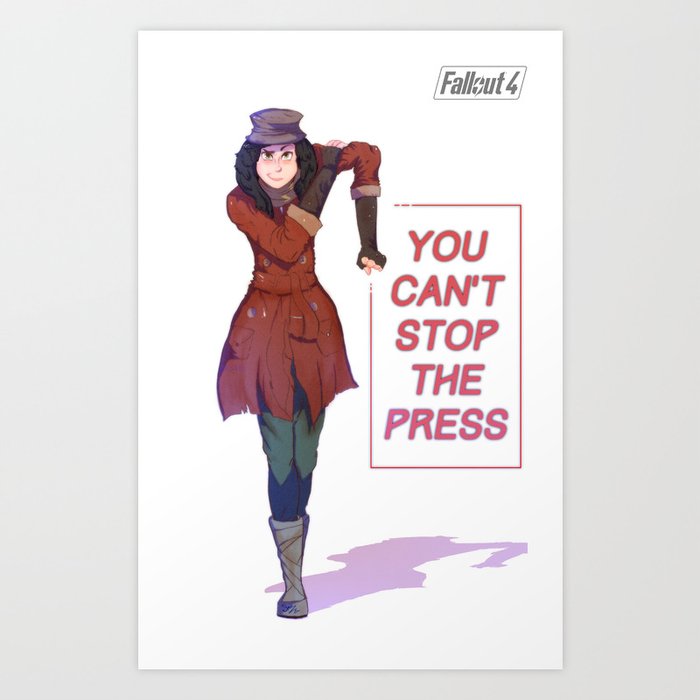 Fallout 4 Poster Series Piper White Bg Art Print By Spenzbow Society6