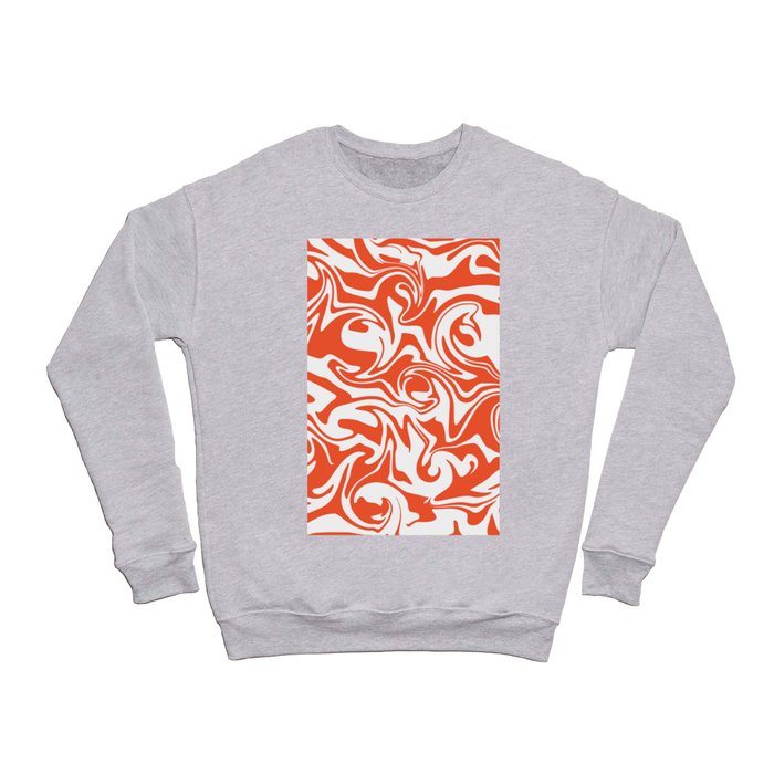 Spill - Orange and White Crewneck Sweatshirt