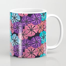 pink black blue poppy floral arrangements Mug