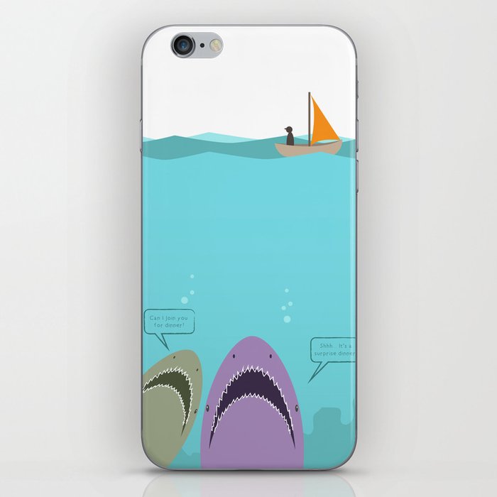 Shark Dinner Party iPhone Skin