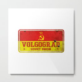 Volgograd Soviet Union vintage shield Metal Print