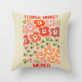Flower Market Poster, Tokyo Flower Market, Florist Gift, Matisse Flower. Throw Pillow