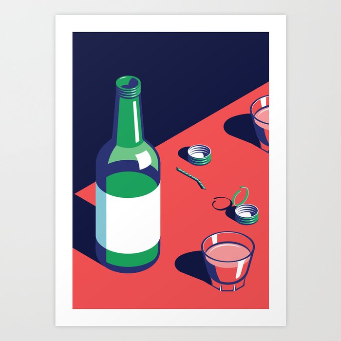 A night out in Seoul - Part 2 - Soju Time Art Print