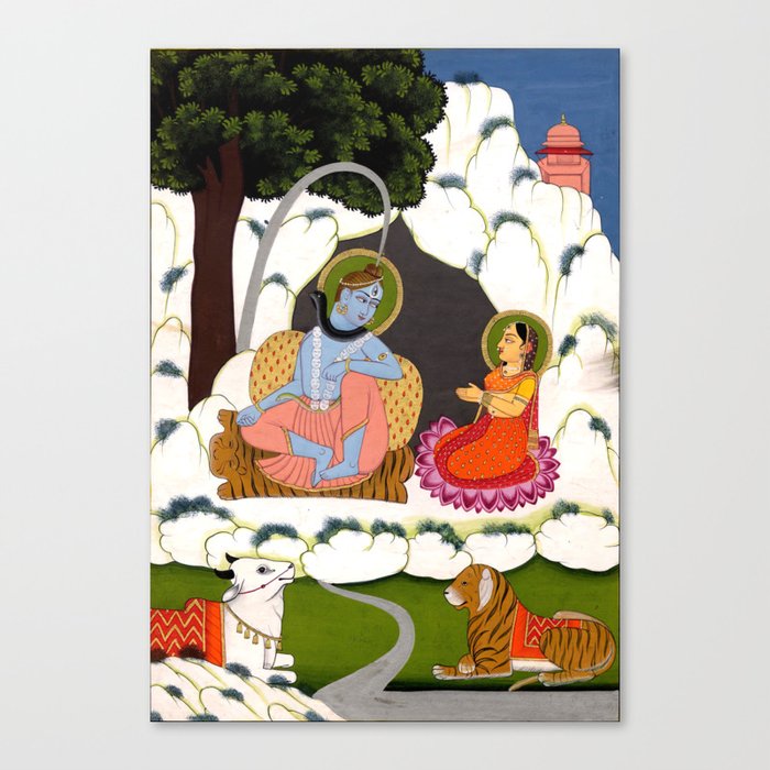 Shiva and Parvati Canvas Print