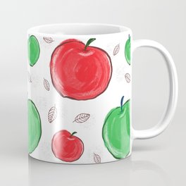 Red Green Apple Pattern Coffee Mug