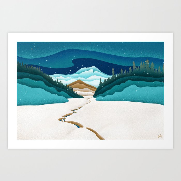 Mt. Hood from the base of Heather Canyon Art Print