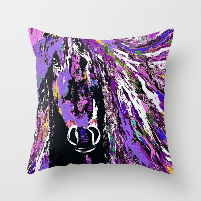 HORSE WILD AND PRETTY OIL PAINTNG Deko-Kissen HORSE WILD AND PRETTY OIL PAINTNG Deko-Kissen