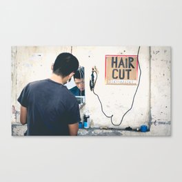 Streetcorner Barbershop Canvas Print
