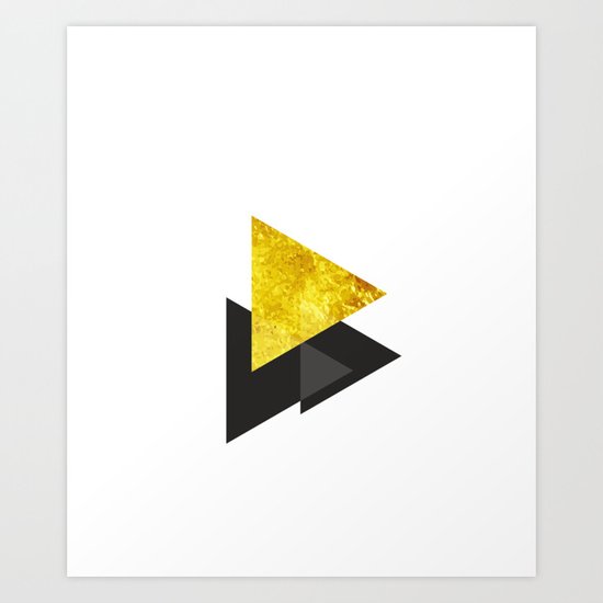 Metal Triangle Abstract Metal Sign The Five Elements Art Print